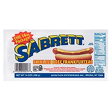 Sabrett Skinless Beef Frankfurters, 14 oz