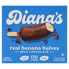 Diana's Bananas Real Milk Chocolate Banana Halves 4 ea