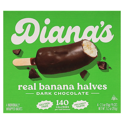 Diana's Bananas Real Dark Chocolate Banana Halves 4 ea