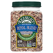 Rice Select Royal Blend Texmati White, Brown, Wild & Red, Rice Blend, 21 Ounce