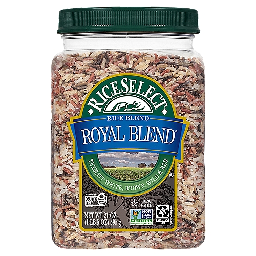 RiceSelect Royal Blend Texmati White, Brown, Wild & Red Rice Blend, 21 oz