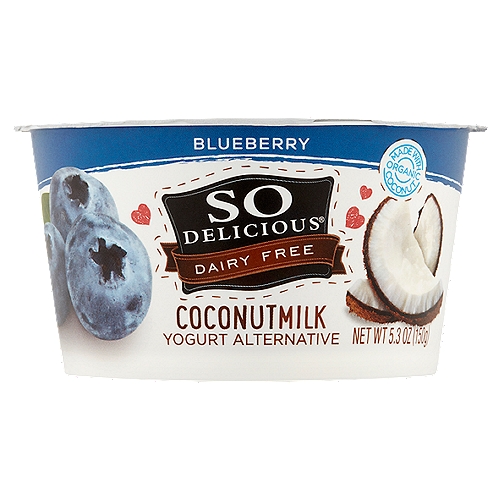 So Delicious Dairy Free Blueberry Coconutmilk Yogurt Alternative, 5.3 oz
Live Active Cultures include: S. thermophilus, L. rhamnosus, L. acidophilus, L. bulgaricus, Bifidobacterium spp., L. casei, L. paracasei, L. plantarum