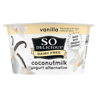So Delicious Dairy Free Coconut Milk Yogurt Alternative, Vanilla, Vegan, Gluten Free, 5.3 oz Container