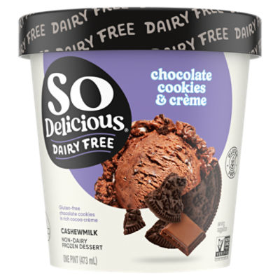 So Delicious Dairy Free Chocolate Cookies 'n' Cream Cashewmilk Non