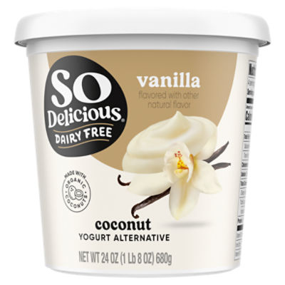 So Delicious Dairy Free Coconut Milk Yogurt Alternative, Vanilla, Vegan, Gluten Free, 24 oz Container