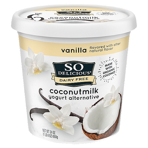 So Delicious Dairy Free Vanilla Coconutmilk Yogurt Alternative, 24 oz
Live active cultures: S. thermophilus, L. rhamnosus, L. acidophilus, L. bulgaricus, Bifidobacterium spp., L. casei, L. paracasei, L. plantarum