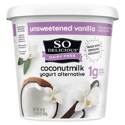 So Delicious Dairy Free Unsweetened Vanilla Coconutmilk Yogurt Alternative, 24 oz