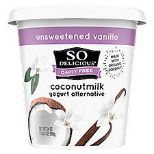 So Delicious Dairy Free Unsweetened Vanilla Coconutmilk, Yogurt Alternative, 24 Ounce