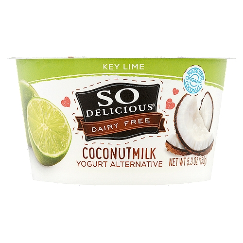 So Delicious Dairy Free Key Lime Coconutmilk Yogurt Alternative, 5.3 oz
Live Active Cultures include: S. thermophilus, L. rhamnosus, L. acidophilus, L. bulgaricus, Bifidobacterium spp., L. casei, L. paracasei, L. plantarum