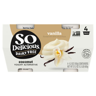 So Delicious Dairy Free Vanilla Coconutmilk Yogurt Alternative, 4 count