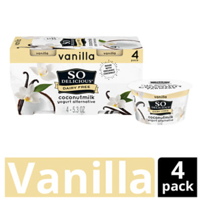 So Delicious Dairy Free Vanilla Coconut Milk Yogurt Alternative, 5.3 oz, 4 count