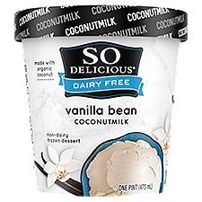 So Delicious Dairy Free Vanilla Bean Coconutmilk Non-Dairy, Frozen Dessert, 1 Pint