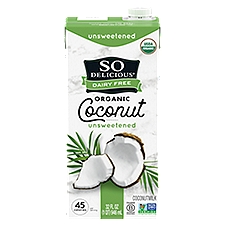 So Delicious Dairy Free Organic Coconut Unsweetened Coconutmilk, 32 fl oz