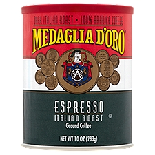 MEDAGLIA D'ORO Espresso Italian Roast Ground Coffee, 10 oz, 10 Ounce