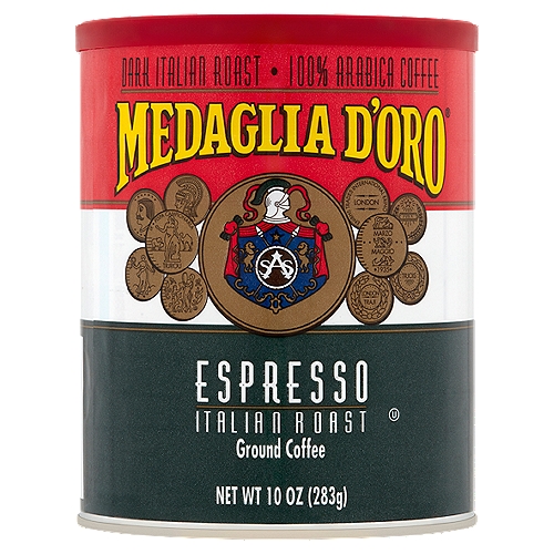 MEDAGLIA D'ORO Espresso Italian Roast Ground Coffee, 10 oz