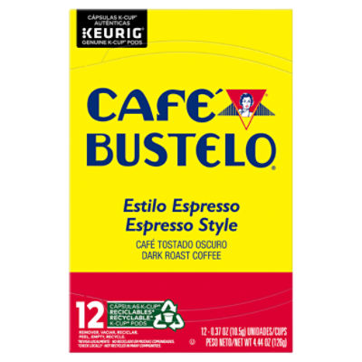 cafe bustelo espresso style k cup coffee