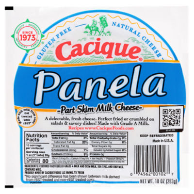 Cacique Panela Part Skim Milk Cheese, 10 oz