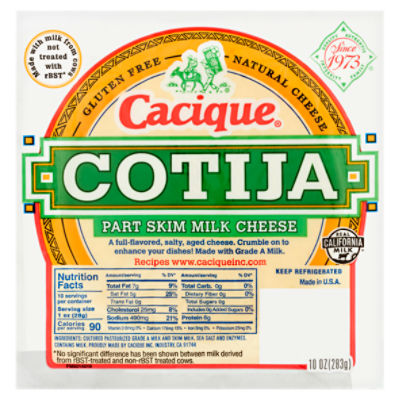 Cacique Cotija Part Skim Milk Cheese, 10 oz