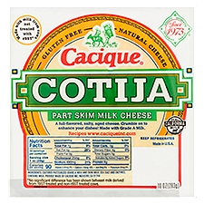 Cacique Cotija Part Skim Milk Cheese, 10 oz, 12 Ounce