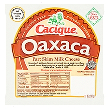 Cacique Cheese, Oaxaca Part Skim Milk, 10 Ounce