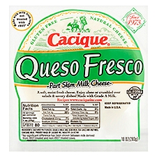 Cacique Cheese, Queso Fresco Part Skim Milk, 10 Ounce