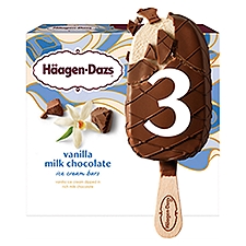 Häagen-Dazs Vanilla Milk Chocolate Ice Cream Bars, 3 fl oz, 3 count