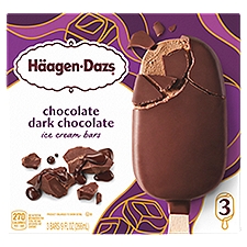Häagen-Dazs Chocolate Dark Chocolate Ice Cream Bars, 3 fl oz, 3 count, 9 Fluid ounce