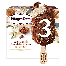 Häagen-Dazs Vanilla Milk Chocolate Almond Ice Cream Bars, 3 fl oz, 3 count
