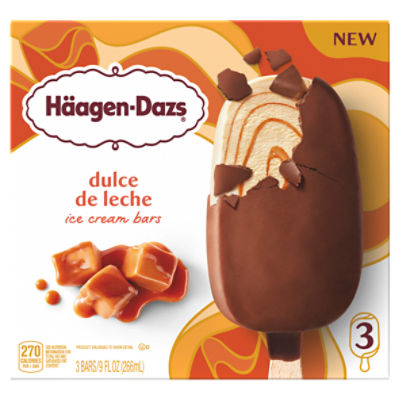 Häagen-Dazs Dulce De Leche Ice Cream Bars, 3 count, 9 fl oz