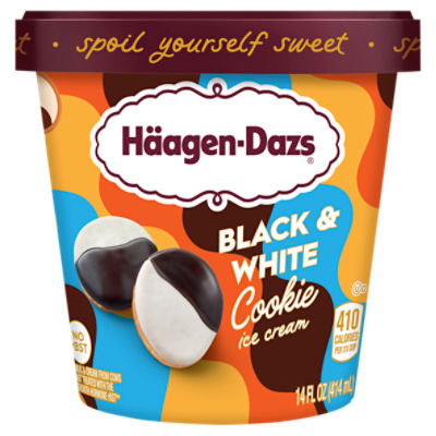 Häagen-Dazs Black & White Cookie Ice Cream, 14 fl oz, 14 Fluid ounce