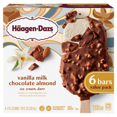 Häagen-Dazs Vanilla Milk Chocolate Almond Ice Cream Bars Value 