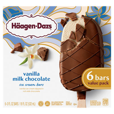 Häagen-Dazs Vanilla Milk Chocolate Ice Cream Bars Value Pack, 3 fl