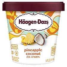Häagen-Dazs Pineapple Coconut, Ice Cream, 14 Fluid ounce