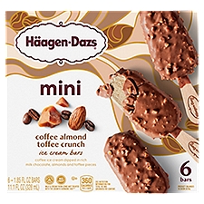 Häagen-Dazs Coffee Almond Toffee Crunch Mini Ice Cream Bars, 1.85 fl oz, 6 count