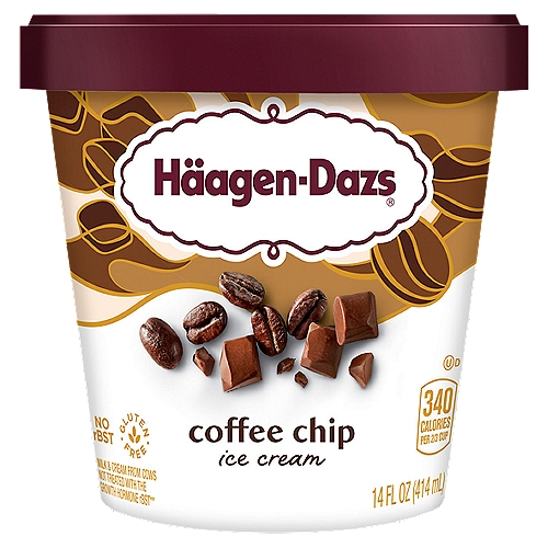 Häagen-Dazs Java Chip Ice Cream, 14 fl oz
Milk & cream from cows not treated with the growth hormone rBST**
**No significant difference has been shown between milk from rBST treated and non-rBST treated cows.

Sweet chocolaty chips fold into a full-bodied java ice cream, creating the perfect balance of rich and robust flavor.