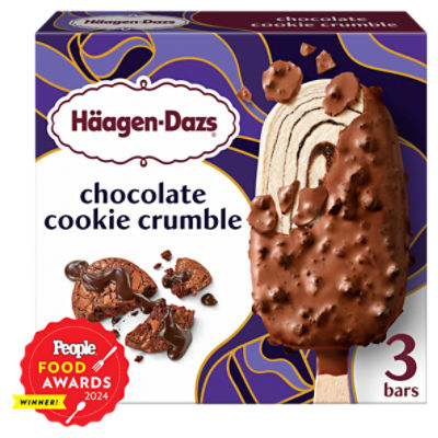 Häagen-Dazs Chocolate Cookie Crumble Ice Cream Bars, 3 count, 9 fl oz