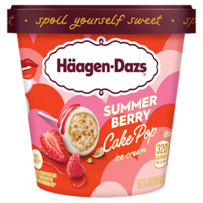 Häagen-Dazs Summer Berry Cake Pop Ice Cream, 14 fl oz