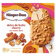 Häagen-Dazs Dulce De Leche Churro Ice Cream Bars, 9 fl oz, 3 count