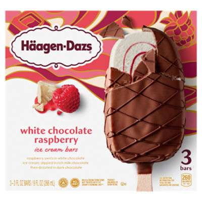 Häagen Dazs White Chocolate Raspberry Ice Cream Bars 9 Fl Oz