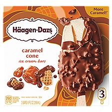 Häagen-Dazs Caramel Cone Ice Cream Bars, 3 fl oz, 3 count