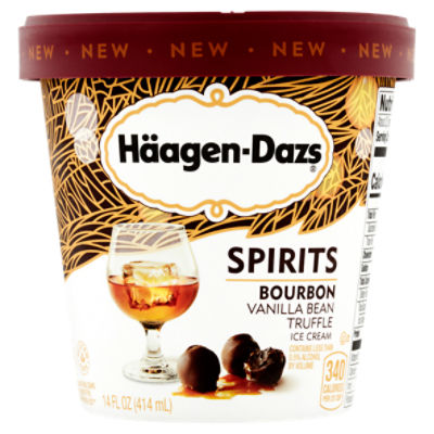 Häagen-Dazs Spirits Bourbon Vanilla Bean Truffle Ice Cream, 14 fl oz