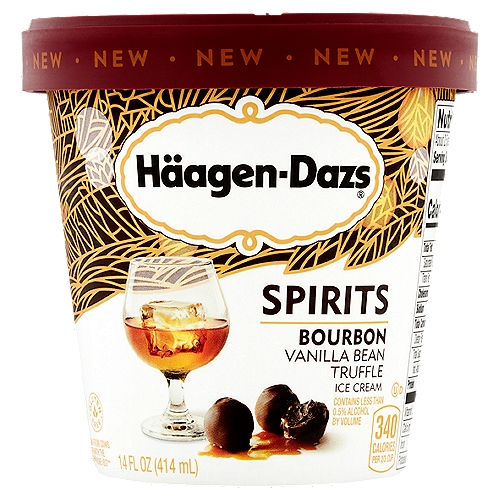 Häagen-Dazs Spirits Bourbon Vanilla Bean Truffle Ice Cream, 14 fl oz