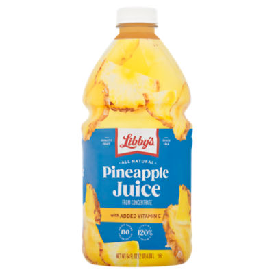 Libby's All Natural Pineapple Juice, 64 fl oz, 64 Fluid ounce