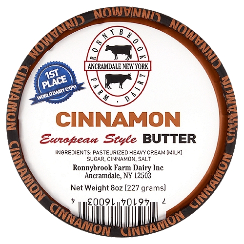 Ronnybrook Farm Dairy Cinnamon European Style Butter, 8 oz