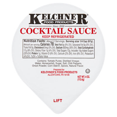 Kelchner Cocktail Sauce, 4 oz