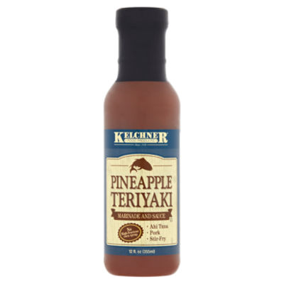 Kelchner Pineapple Teriyaki Marinade and Sauce, 12 fl oz