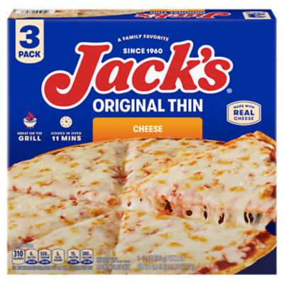 Jack's Original Thin Cheese Pizzas, 13.8 oz, 3 count, 41.5 Ounce