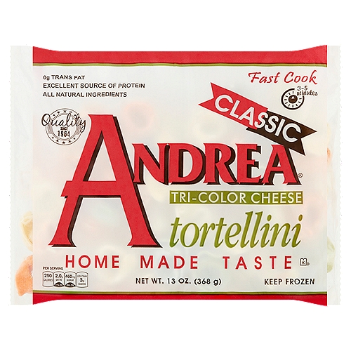 Andrea Classic Tri-Color Cheese Tortellini, 13 oz