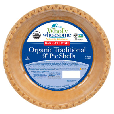 Wholly Wholesome 9'' Pie Shells, 7 oz, 2 count