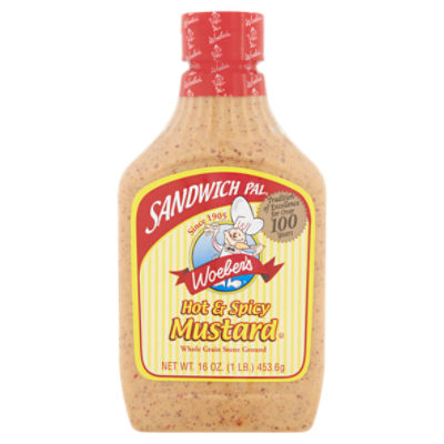 Woeber's Sandwich Pal Hot & Spicy Mustard, 16 oz